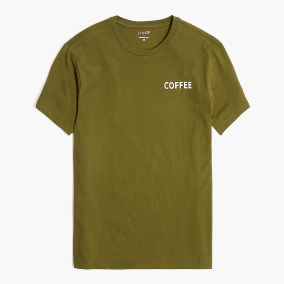J. Crew Factory Men's "Coffee" graphic tee - Picture 1 of 1